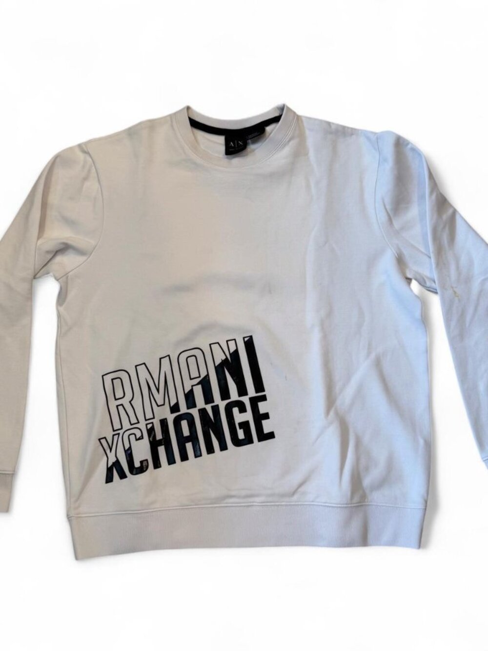 White Armani Exchange sweatshirt